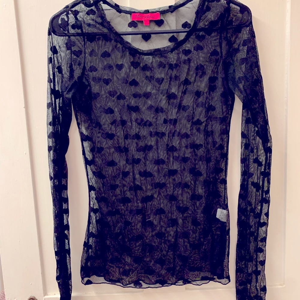 Betsey Johnson - Netted Hearts Layer